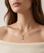 Anti-tarnish 18K gold-plated multi-color gemstone heart Y-necklace for women.