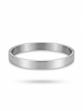 Anti-tarnish sleek silver bangle bracelet for men.