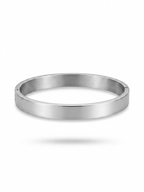 Anti-tarnish sleek silver bangle bracelet for men.