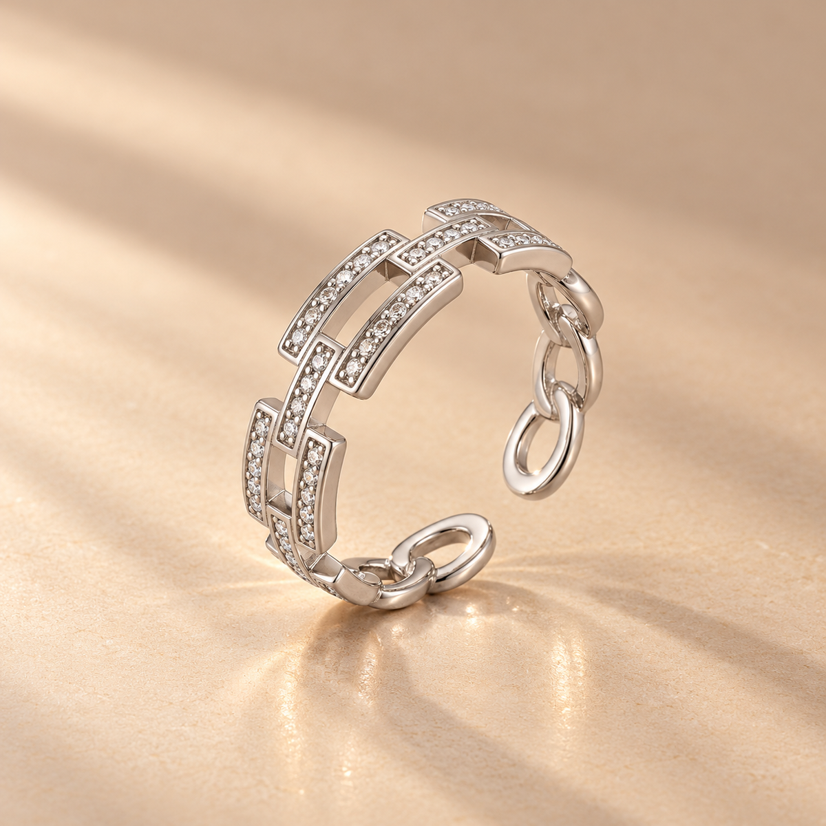 Luxe Link Adjustable Ring