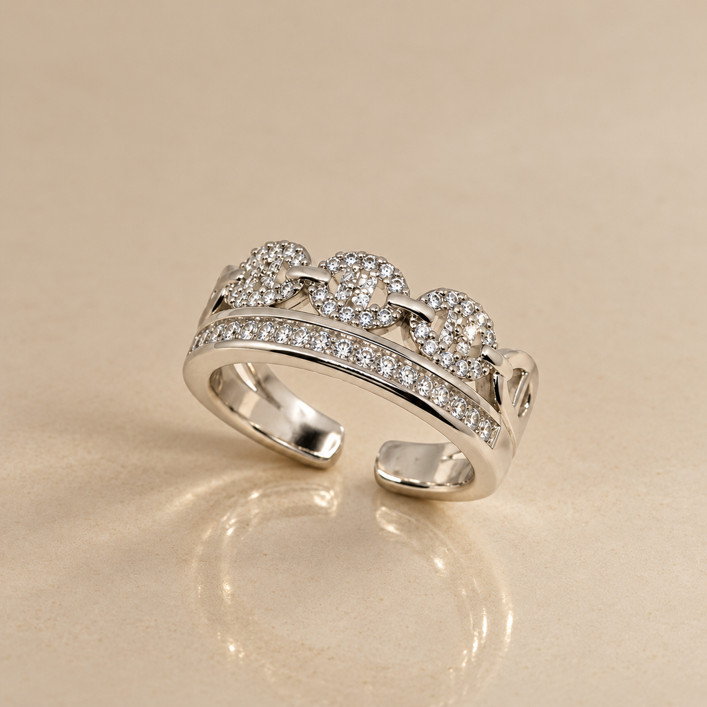 Celeste Diamond Cluster Ring