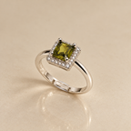 Olive Royale Halo Adjustable Ring