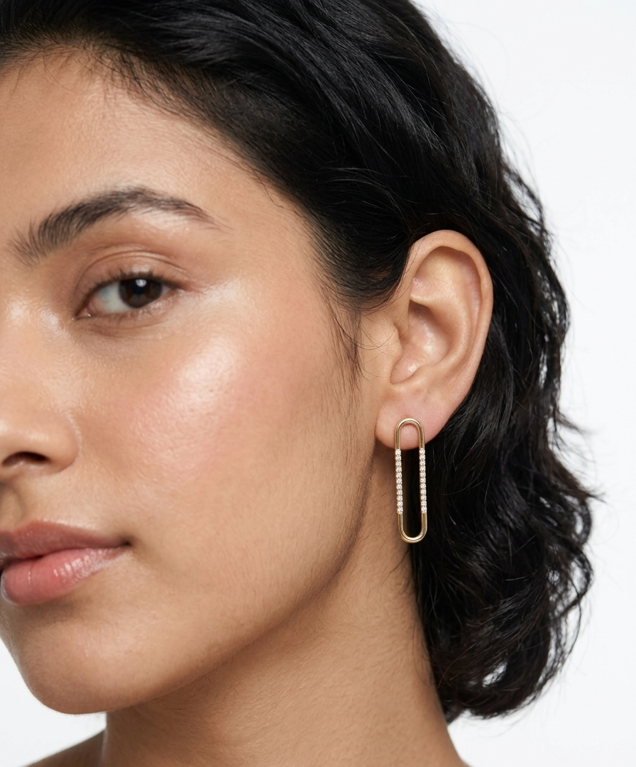 The Pear Pearled Studs -18K Gold Plated