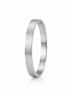 Grecian Meander Silver Men's Bracelet