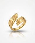 The Seraphic Wing Open Wrap Ring - 18K Gold Plated