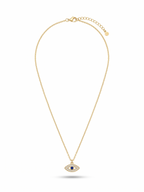 Radiant Evil Eye Pendant Necklace - 18K Gold Plated