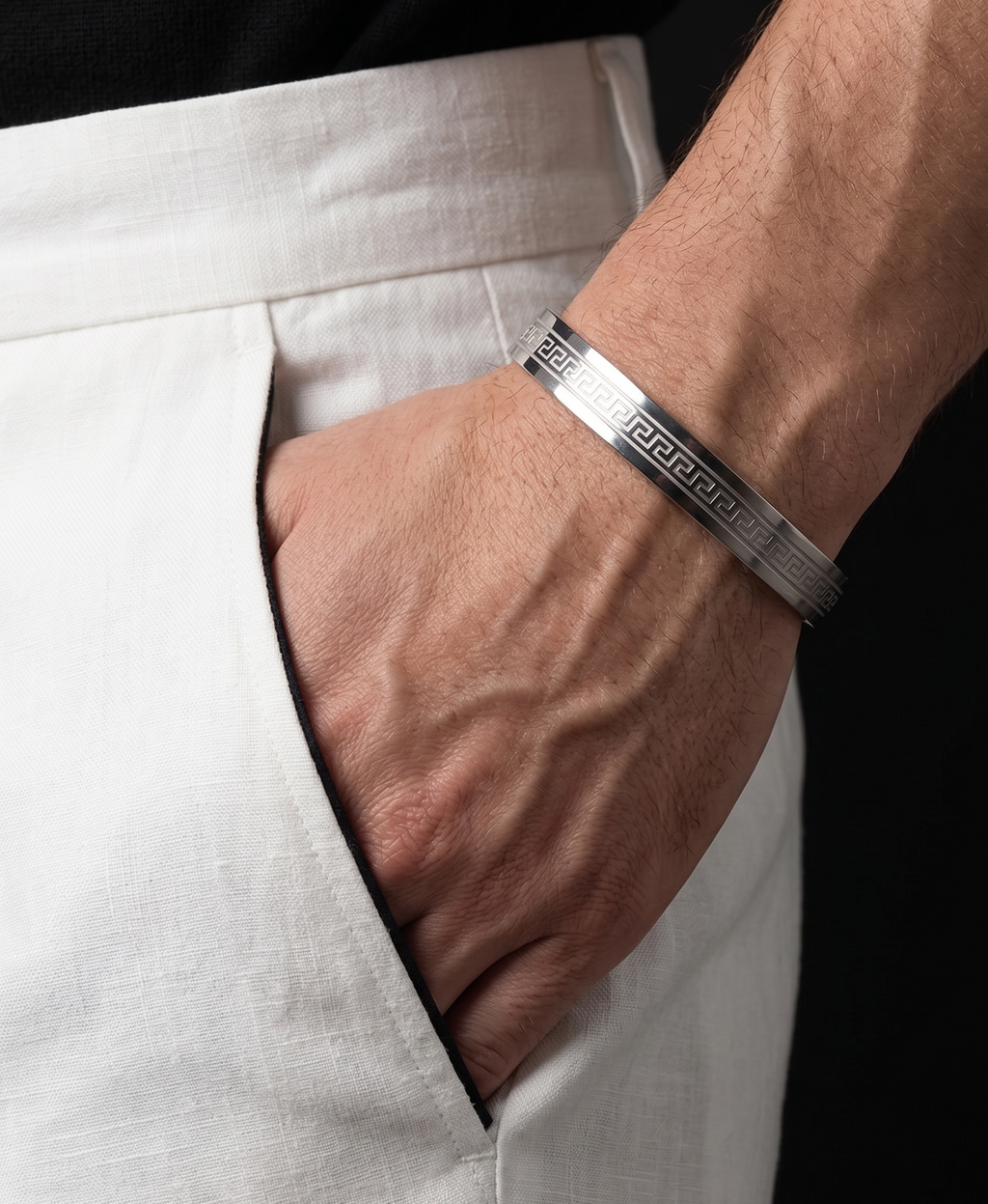 Athenian Silver Men's Bracelet