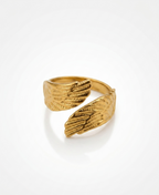 The Seraphic Wing Open Wrap Ring - 18K Gold Plated
