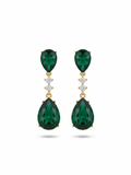 The Emerald Teardrop Drops - 18K Gold Plated