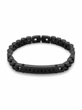 Carbon Bar Link Black Bracelet