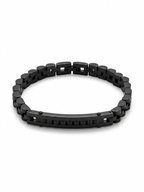 Carbon Bar Link Black Bracelet