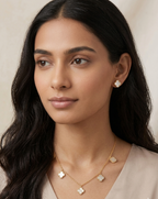 Elegant Clover Jewelry Set - 18K Gold Plated