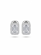 The Emerald-Cut Halo Studs