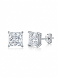 Square Shaped Daimond Studs