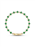 The Royal Verdant Green Tennis Bracelet - 18K Gold Plated