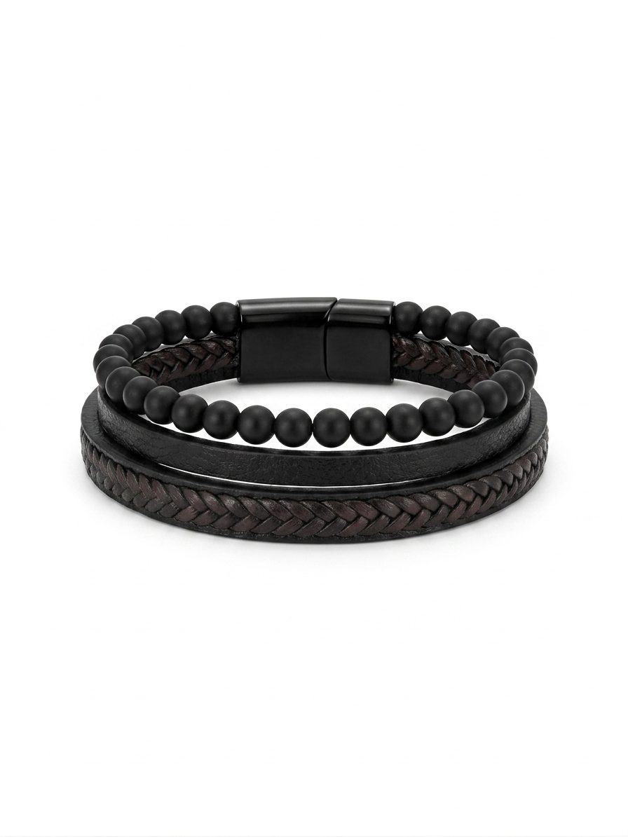 The Obsidian Rogue Multi-Layer Bracelet