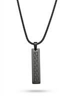 Greek Key Vertical Bar Necklace