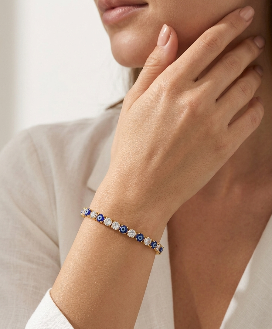 The Eternal Guardian Tennis Silver Bracelet
