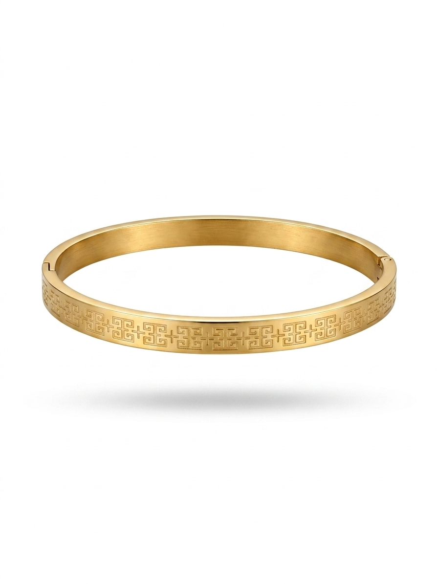 Aegis Mens Kada - 18K Gold Plated