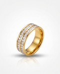 The Timeless Elegance Double-Row Eternity Ring - 18K Gold Plated