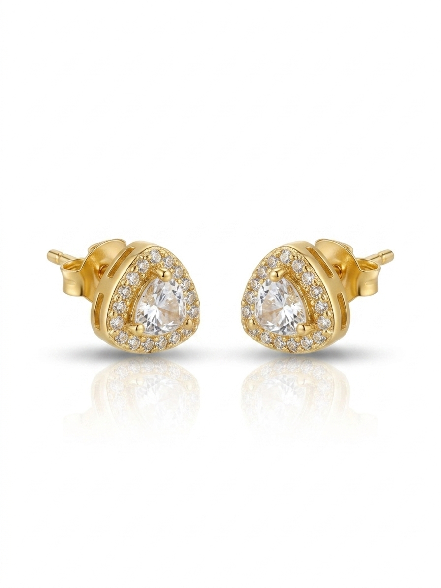 Eternal Heart Halo Gold Jewelry Set - 18K Gold Plated