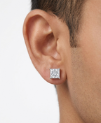 Square Shaped Daimond Studs