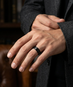 Men’s Matte Black Groove Band