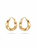 The Solstice Twist Hoops - 18K Gold Plated