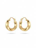 The Solstice Twist Hoops - 18K Gold Plated