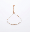 Rose Gold Wave Adjustable Bracelet - 18K Gold Plated