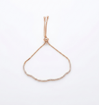 Rose Gold Wave Adjustable Bracelet - 18K Gold Plated