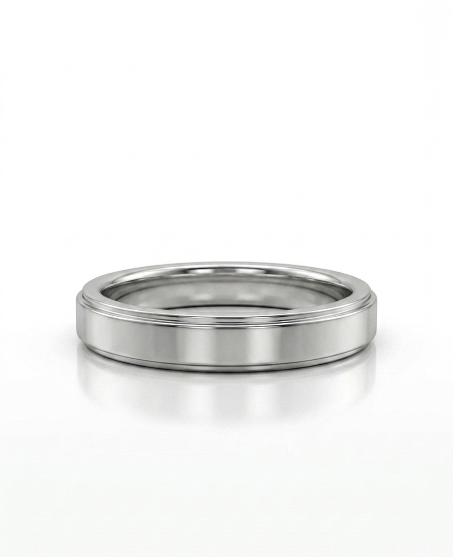 The Linear Silver Mens Ring