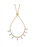 Gold Celestial Charm Adjustable Bolo Bracelet - 18K Gold Plated