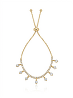 Gold Celestial Charm Adjustable Bolo Bracelet - 18K Gold Plated