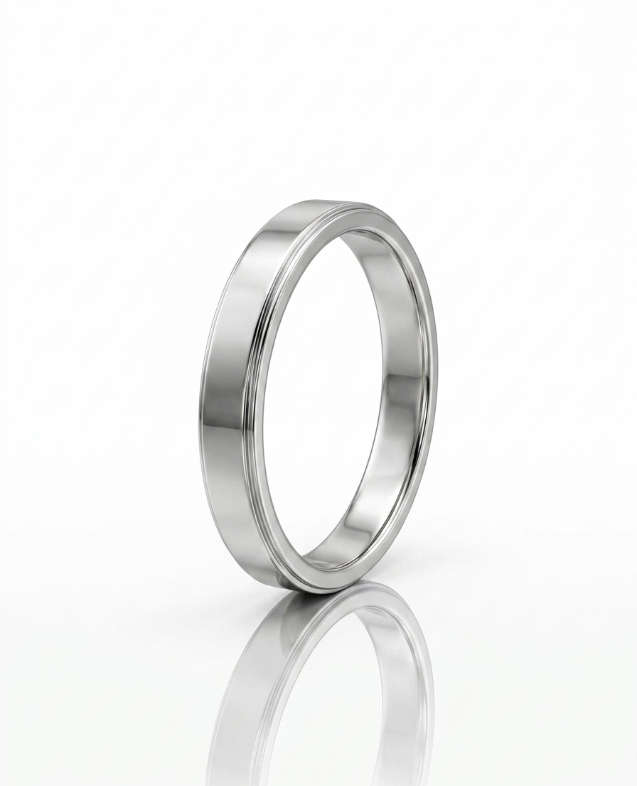 The Linear Silver Mens Ring