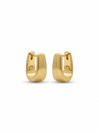 The Matte U-Hoops - 18K Gold Plated