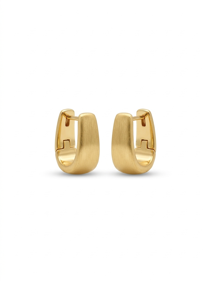 The Matte U-Hoops - 18K Gold Plated