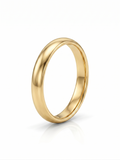 Men’s Classic Domed Band - 18K Gold Plated