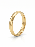 Men’s Classic Domed Band - 18K Gold Plated