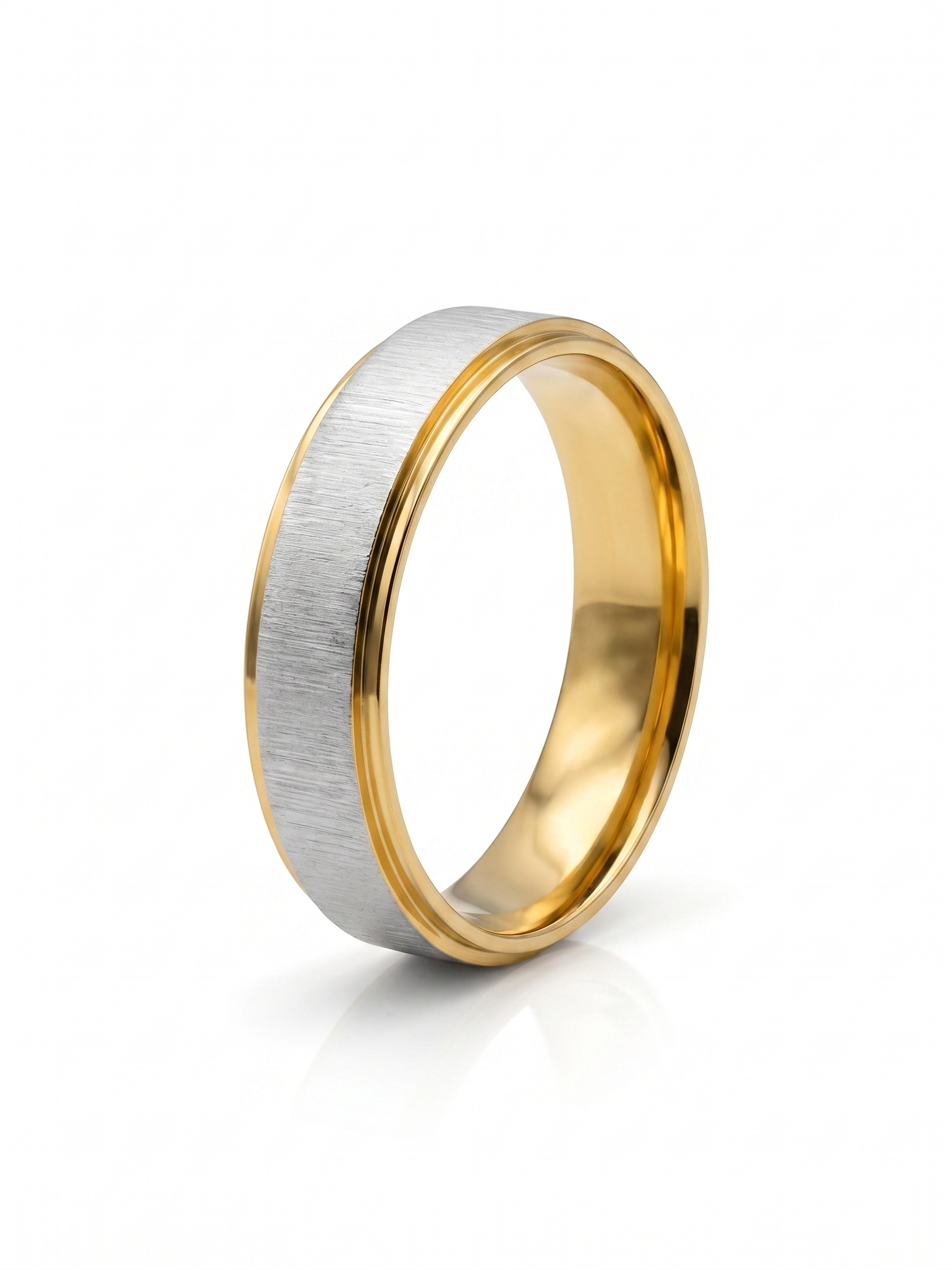 Men’s Two-Tone Band - 18K Gold Plated