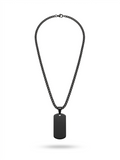 Matte Black Stealth Tag Men's Necklace