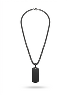 Matte Black Stealth Tag Men's Necklace