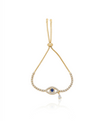 Gold Evil Eye Adjustable "Tear of Protection" Bracelet - 18K Gold Plated