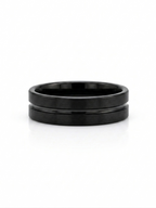 Men’s Matte Black Groove Band