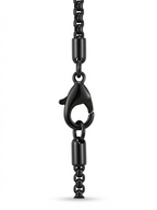 Matte Black Octagonal Onyx Pendant Necklace