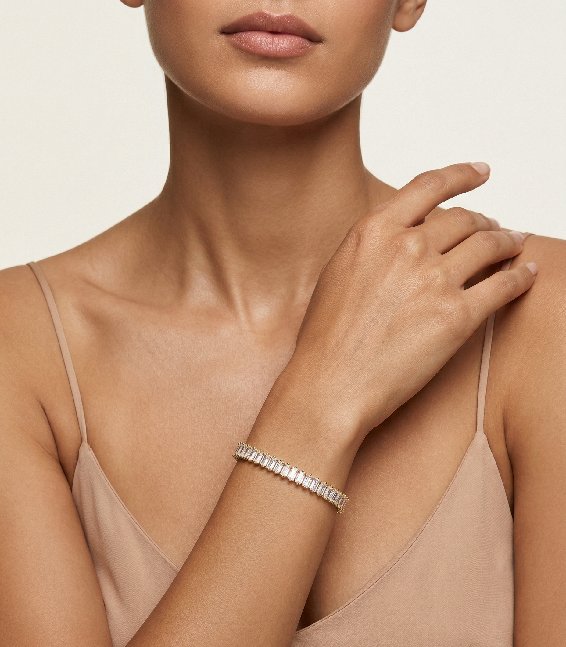 Luminary Linear Tennis Bracelet - 18K Gold Plated