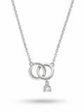 Interlocking Eternity Ring Crystal Necklace