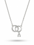 Interlocking Eternity Ring Crystal Necklace