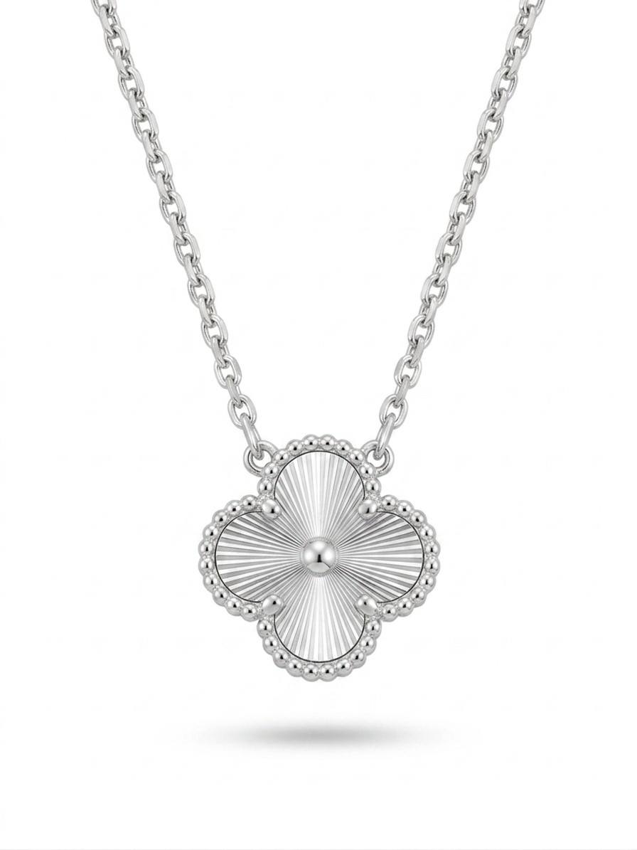 Silver Clover Pendant Necklace