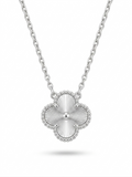 Silver Clover Pendant Necklace
